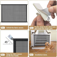 Load image into Gallery viewer, Pet Dog Barrier Fences with 4Pcs Hook Pet Isolated Network Stairs Gate New Folding Breathable Mesh Playpen for Dog Safety Fence