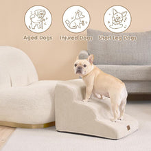 Load image into Gallery viewer, Curved Dog Stairs, 3-5 Steps Pet Stairs with Zipper Design, Compactble Dog Steps for High Beds, Couch Sofa and Chair, Non-Slip Balanced Pet Steps with Handles