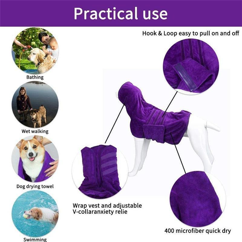 "Ultra-Soft Absorbent Pet Bath Towel - Perfect for Cats & Dogs!"