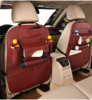 Car Seat Back Organizer Foldable Table Tray Bag