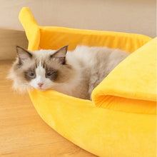 Load image into Gallery viewer, Banana Cat Bed House Funny Cute Cozy Cat Mat Beds Warm Durable Portable Pet Basket Kennel Dog Cushion Cat Supplies Multicolor