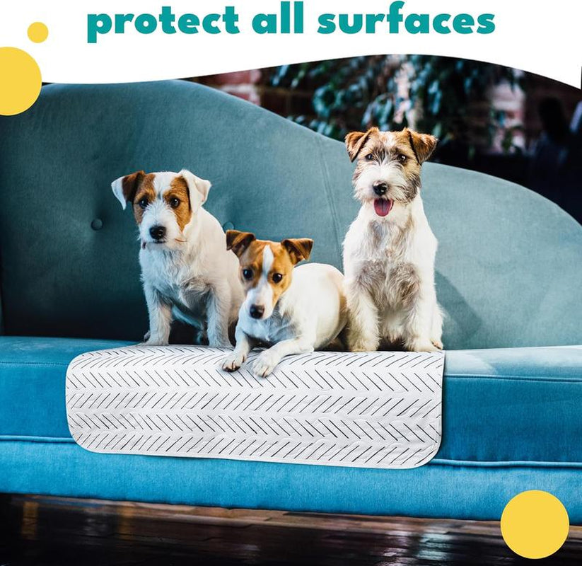 NALALAS Large Washable Dog Pee Pads - Reusable, Waterproof, and Machine-Washable Dog Training Pads for Indoors and Outdoors 34" X 36" ( 6 Pack )