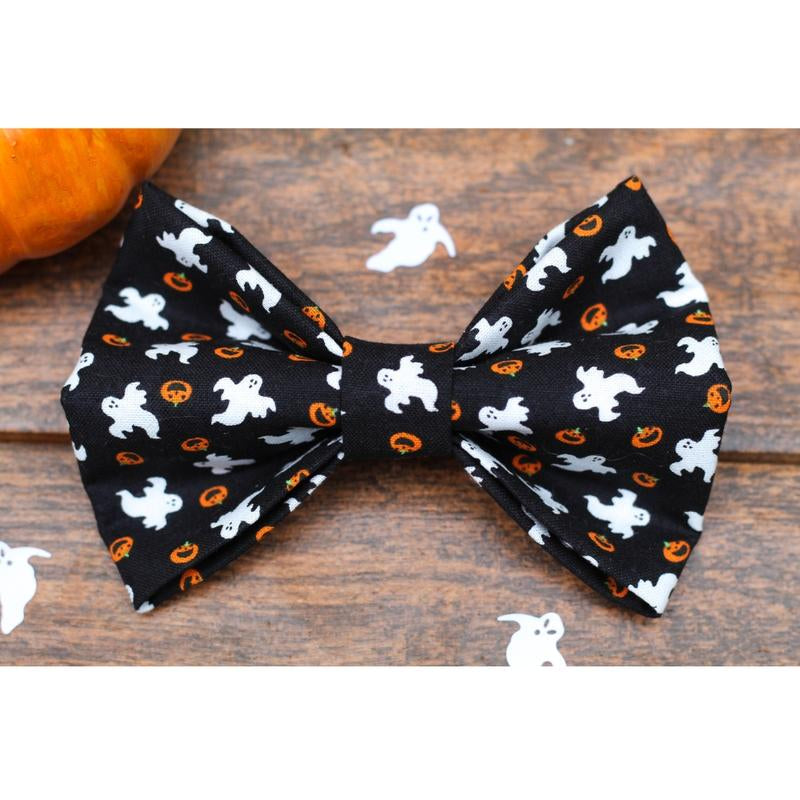 Ghost Dog Bow Tie, Halloween Pet Bow Tie, Autumn Cat Bow Tie