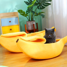 Load image into Gallery viewer, Banana Cat Bed House Funny Cute Cozy Cat Mat Beds Warm Durable Portable Pet Basket Kennel Dog Cushion Cat Supplies Multicolor